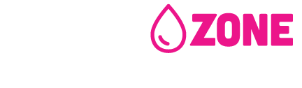 sweat zone logo white and pink